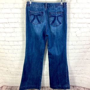 Seven7‎ Studio Wide Leg Flare Jeans Women’s Size 8.